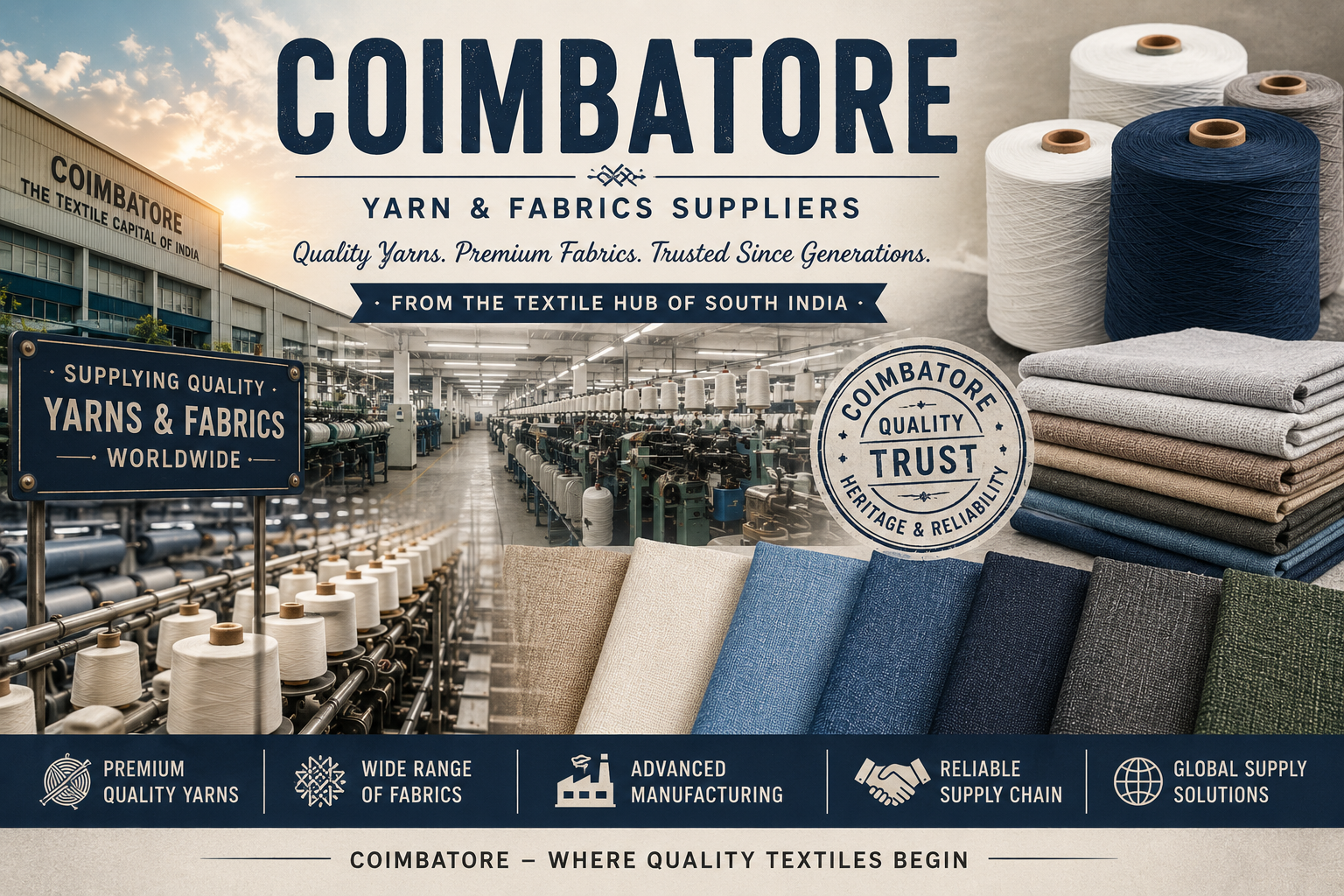 Yarn and Fabric Suppliers from Coimbatore I Tirupur Market